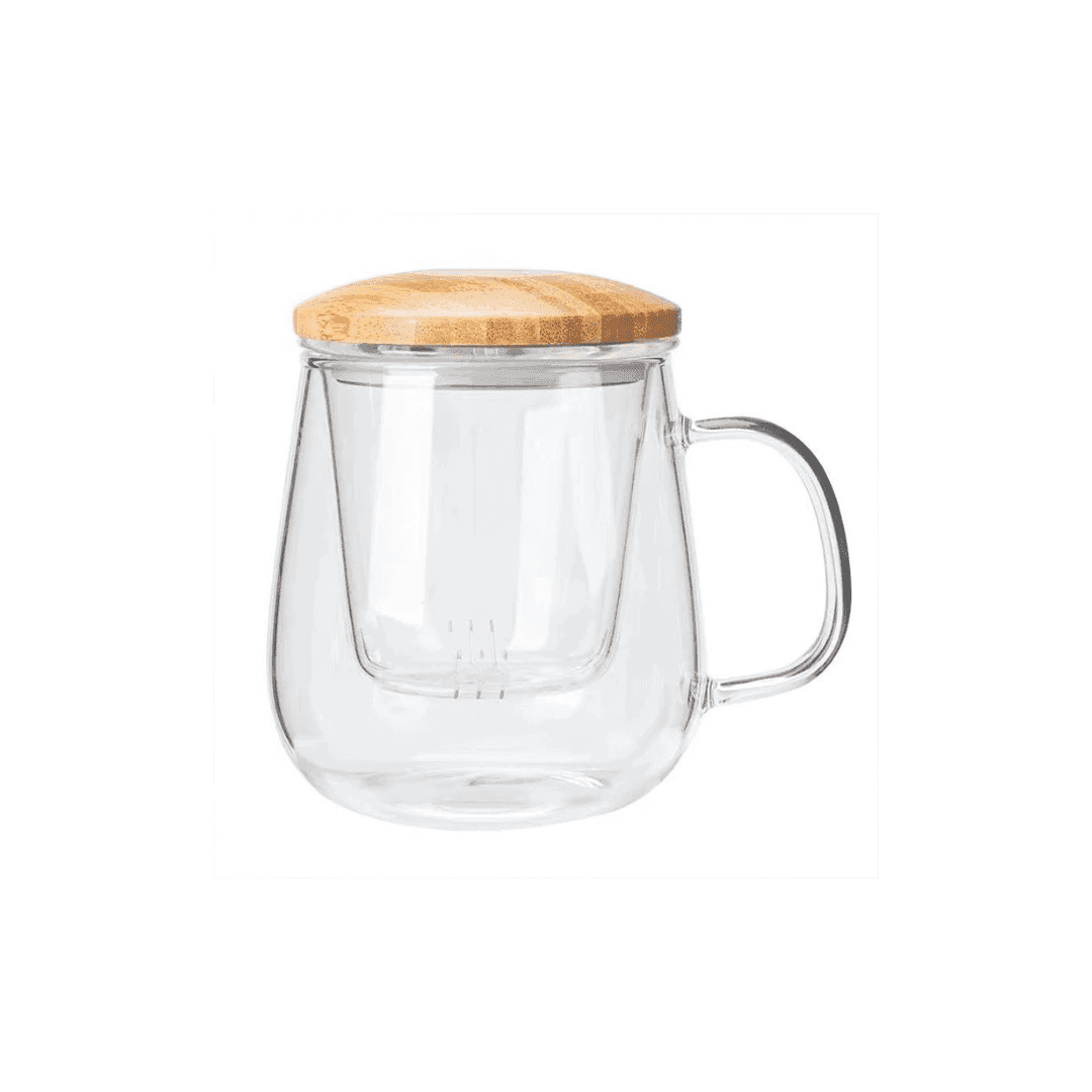 Glass Tea Cup with Glass Tea Infuser view 1
